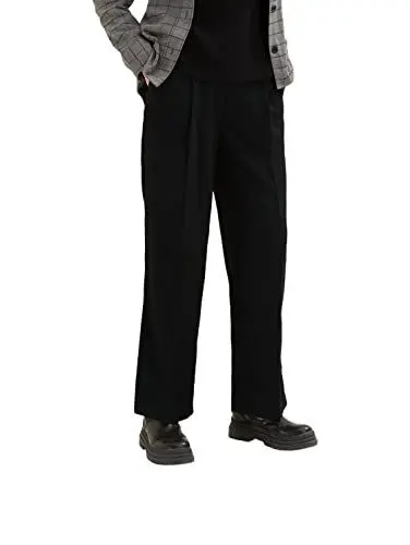 Produktbild: TOM TAILOR Damen Lea Striaght Fit Hose 1034543, 14482 - Deep Black, 32W / 32L