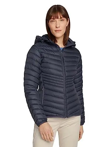 Produktbild: TOM TAILOR Damen Lightweight Steppjacke mit Kapuze 1029206, 11281 - Dove Grey, L