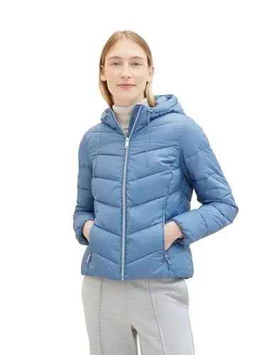 Produktbild: TOM TAILOR Damen Lightweight Steppjacke mit Kapuze, 31653 - Coronet Blue, XXXL