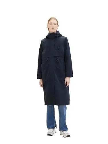 Produktbild: TOM TAILOR Damen Parka Regenmantel mit Kapuze, 10668 - Sky Captain Blue, L