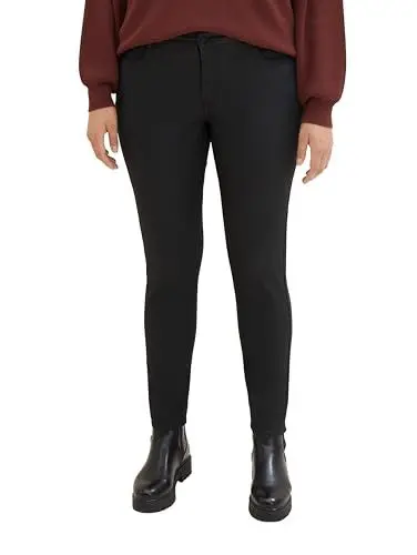 Produktbild: TOM TAILOR Damen Plussize Coated Skinny Jeans, deep black, 46