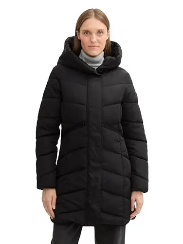 Produktbild: TOM TAILOR Damen Puffer Parka mit Kapuze, 14482 - Deep Black, L