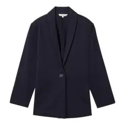 Produktbild: TOM TAILOR Damen Regular Fit Basic Blazer Jacke mit 3/4-Arm, 10668 - Sky Captain Blue, L