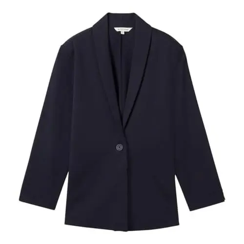 Produktbild: TOM TAILOR Damen Regular Fit Basic Blazer Jacke mit 3/4-Arm, 10668 - Sky Captain Blue, L