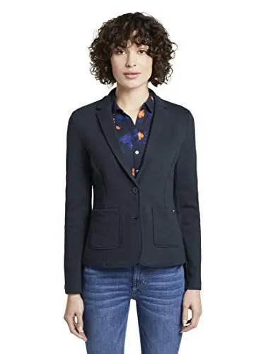 Produktbild: TOM TAILOR Damen Strukturierter Blazer 1017124, 10668 - Sky Captain Blue, XL