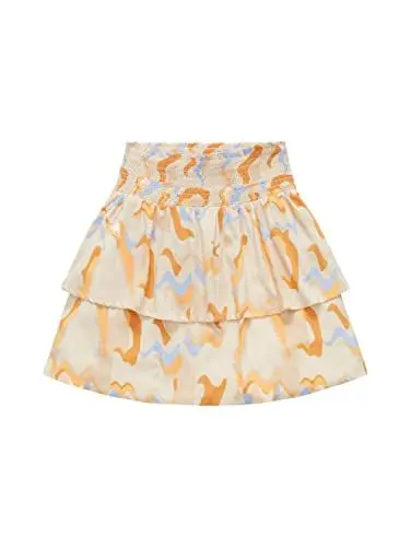 Produktbild: TOM TAILOR Denim Damen 1036620 Mini Volant Rock, 31705-Abstract Neutral Print, S