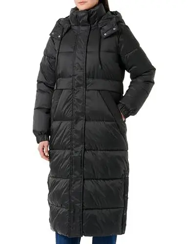 Produktbild: TOM TAILOR Denim Damen 1037596 Longstyle Puffer Mantel, 14482-deep Black, XL