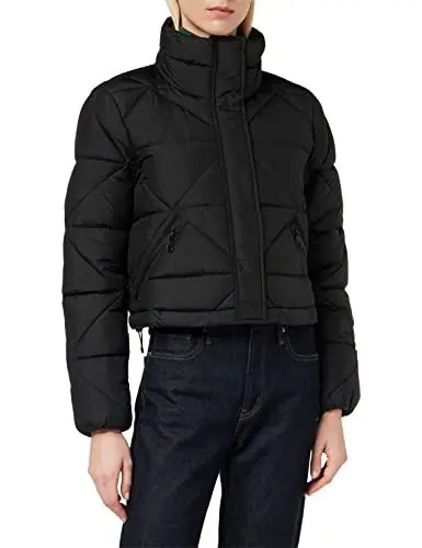 Produktbild: TOM TAILOR Denim Damen Cropped Puffer Jacke 1032684, 14482 - Deep Black, L