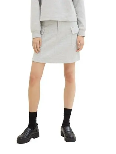 Produktbild: TOM TAILOR Denim Damen Mini Cargo Rock , basic light grey melange, L
