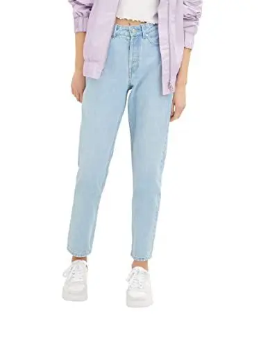 Produktbild: TOM TAILOR Denim Damen Mom Fit Jeans 1034626, 10117 - Used Bleached Blue Denim, 25