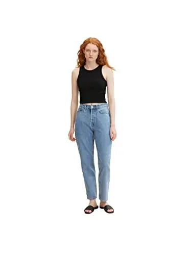 Produktbild: TOM TAILOR Denim Damen Mom Fit Jeans 1034626, 10280 - Light Stone Wash Denim, 30