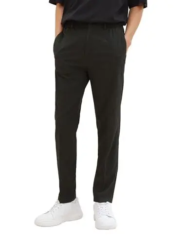 Produktbild: TOM TAILOR Denim Herren 1037539 Relaxed Tapered Fit Hose in Ankle-Länge, 34074 Black Houndstooth, 36/34