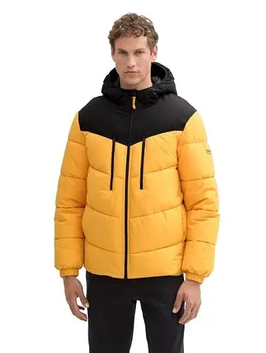 Produktbild: TOM TAILOR Denim Herren 1043792 Winter Puffer-Jacke mit Kapuze, 35659-Classic Orange, XL