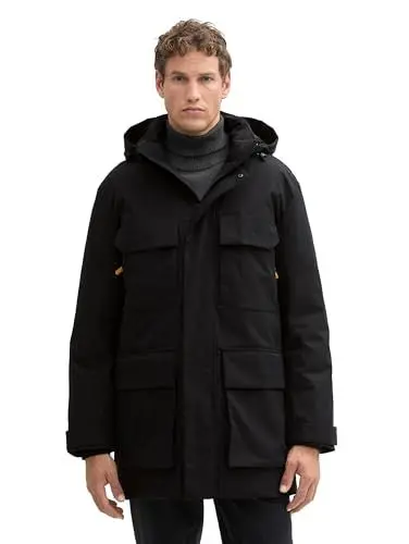 Produktbild: TOM TAILOR Denim Herren Artic Parka mit Abnehmbarer Kapuze, 29999 - Black, XXL