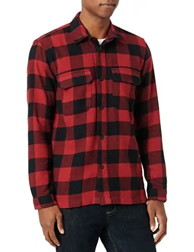 Produktbild: TOM TAILOR Denim Herren Hemd mit Karomuster 1035742, 31521 - Red Black Buffalo Check, L