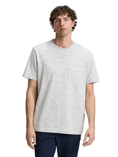 Produktbild: TOM TAILOR Denim Piqué Poloshirt aus Baumwolle, Light Blue Grey, XL