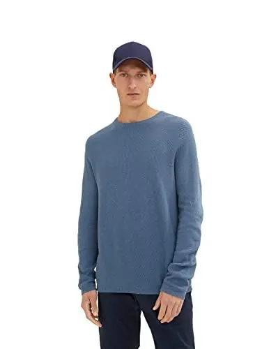 Produktbild: TOM TAILOR Herren 1035762 Pullover, 30278-China Blue Melange, S