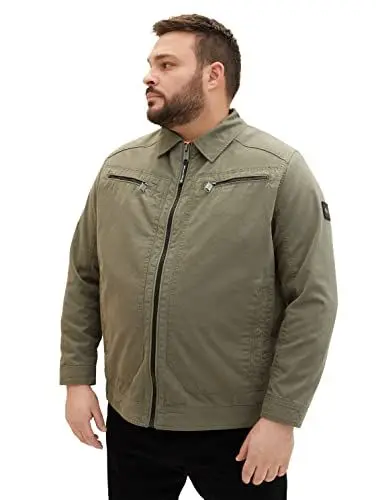 Produktbild: TOM TAILOR Herren 1037016 Plussize Jacke, 10415 - Dusty Olive Green, 5XL Große Größen