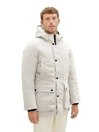 Produktbild: TOM TAILOR Herren 1037347 Arctic Winterpaka mit Abnehmbarer Kapuze, 26199-beige Alfalfa, XL