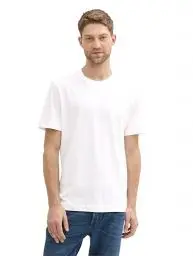 Produktbild: TOM TAILOR Herren 1037741 Doppelpack T-Shirt mit Rundhals-Ausschnitt aus Baumwolle, 20000-White, XXXL (2er Pack)