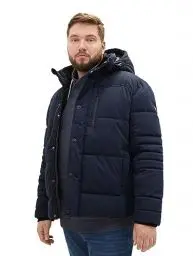 Produktbild: TOM TAILOR Herren 1039930 Winterjacke mit Abnehmbarer Kapuze, 10668-sky Captain Blue, XXL