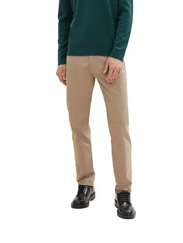 Produktbild: TOM TAILOR Herren Chino Hose aus Stretch Twill,32240 - Mountain Taupe, 33/34