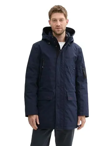 Produktbild: TOM TAILOR Herren Artic Parka mit abnahmbarer Kapuze, 10668 - Sky Captain Blue, XXXL