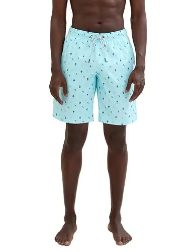 Produktbild: TOM TAILOR Herren Basic Badeshorts, teal navy summer design, L