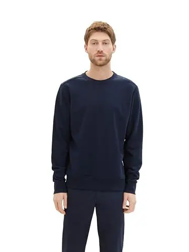 Produktbild: TOM TAILOR Herren Basic Crewneck Sweatshirt, 10668 - Sky Captain Blue, XL