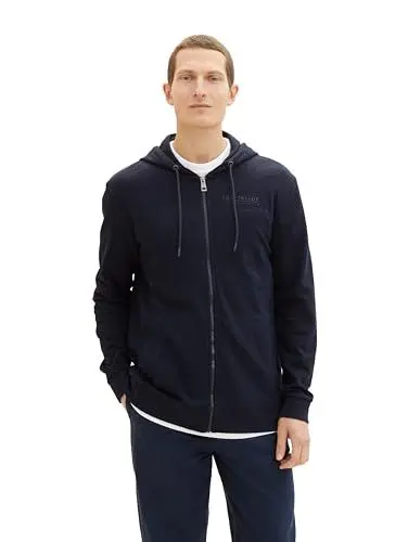 Produktbild: TOM TAILOR Herren Basic Kauzenjacke mit Logo, 10668 - Sky Captain Blue, S