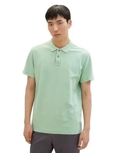Produktbild: TOM TAILOR Herren Basic Piqué Poloshirt, 23383 - Paradise Mint, L