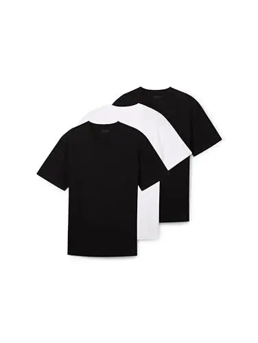 Produktbild: TOM TAILOR Herren Basic T-Shirt aus Baumwolle im Tripple-Pack,29999 - Black, L