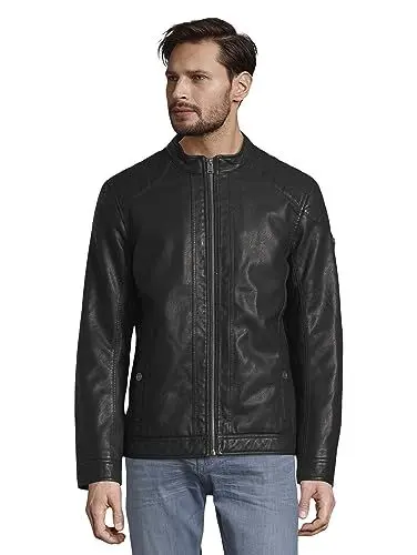 Produktbild: TOM TAILOR Herren Bikerjacke aus Kunstleder, XL