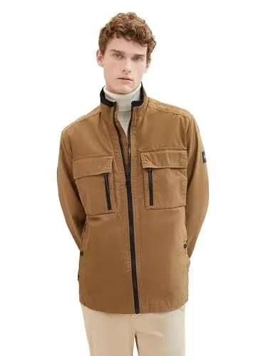Produktbild: TOM TAILOR Herren Fieldjacke mit Brusttaschen aus Baumwolle, 15078 - Otter Brown, XXL