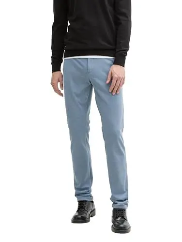 Produktbild: TOM TAILOR Herren Jersey Travis Slim Fit Chino Hose, 37648 - Mystical Blue Two Tone, 36/34