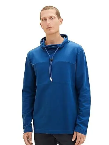 Produktbild: TOM TAILOR Herren Klassischer Snood mit Struktur, hockey blue herringbone struct, M