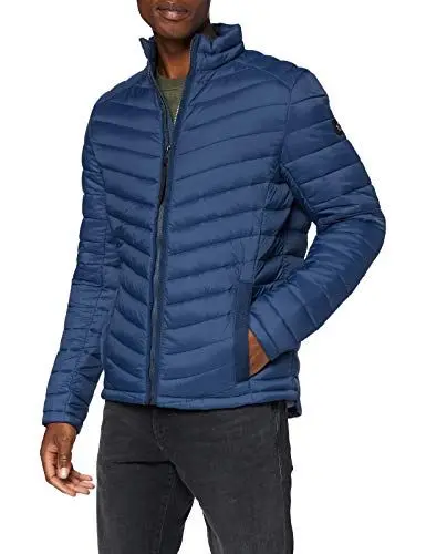 Produktbild: TOM TAILOR Herren Lightweight Steppjacke mit Stehkragen 1019697, 10378 - Dark Denim Blue, XXL