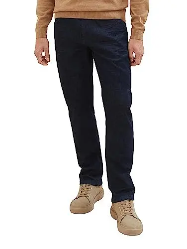 Produktbild: TOM TAILOR Herren Marvin Straight Jeans mit Stretch, 10115 - Clean Rinsed Blue Denim, 31/32