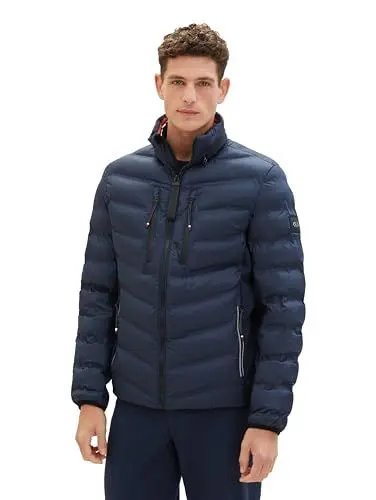 Produktbild: TOM TAILOR Herren Modern Hybrid Steppjacke mit abnehmbarer Kapuze, 10668 - Sky Captain Blue, XL