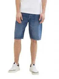 Produktbild: TOM TAILOR Herren Morris Relaxed Fit Shorts, Used Mid Stone Blue Denim, 36
