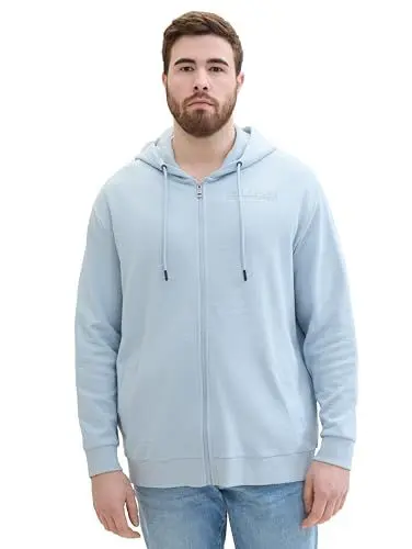Produktbild: TOM TAILOR Herren Plussize Basic Kauzenjacke mit Logo, 15159 - Foggy Blue, 3XL