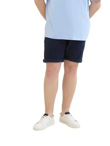 Produktbild: TOM TAILOR Herren Plussize Slim Chino Bermuda Shorts mit Stretch, sky captain blue, 48