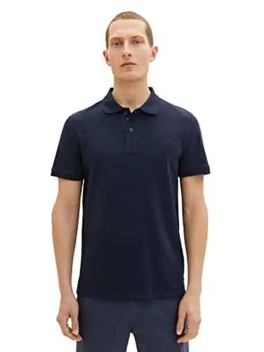 Produktbild: TOM TAILOR Herren Poloshirt mit Logo-Stickerei 1036960, 10668 - sky captain blue, S