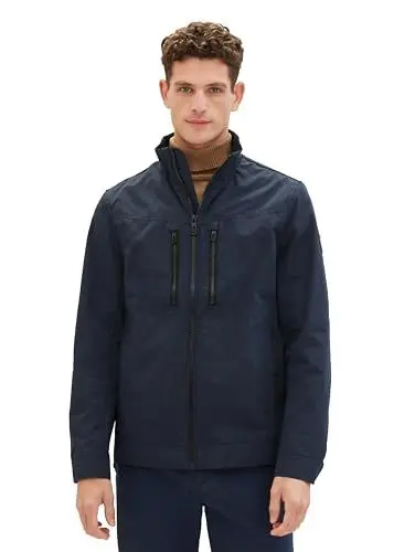 Produktbild: TOM TAILOR Herren Ripstop Fieldjacke mit Reißverschluss-Taschen, 10668 - Sky Captain Blue, XXL