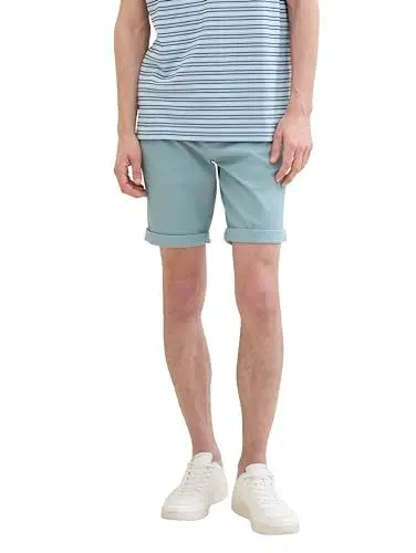 Produktbild: TOM TAILOR Herren Slim Fit Chino Shorts, grey mint, 36