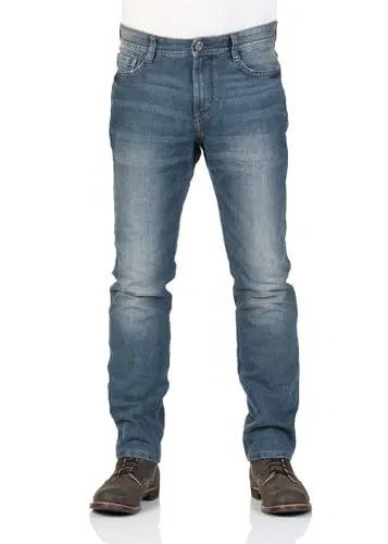 Produktbild: TOM TAILOR Herren Slim Jeanshose 1/1 Josh Regular, Blau (mid stone wash denim 1052) Gr. W32/L32 (Herstellergröße: 32)