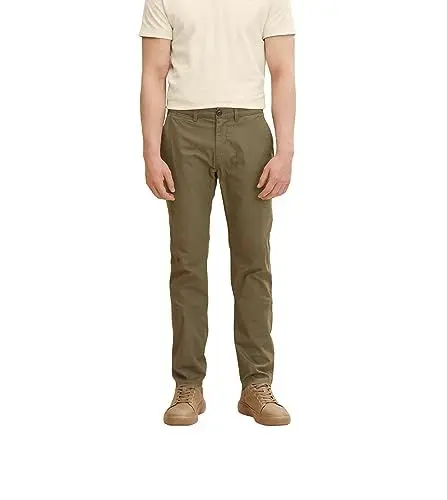 Produktbild: TOM TAILOR Herren Travis Regular Chino Hose 1032865, 11848 - Jungle Soil Green, 32W / 36L