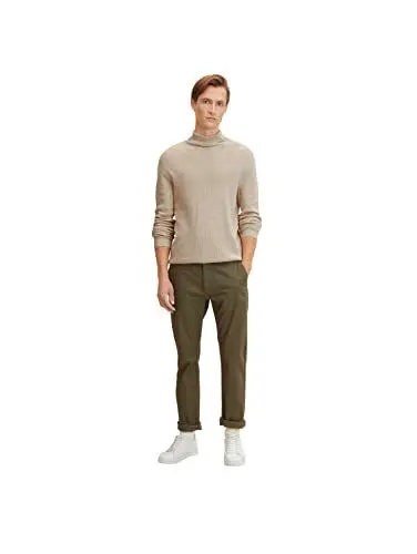 Produktbild: TOM TAILOR Herren Travis Regular Chino Hose 1034354, 11848 - Jungle Soil Green, 32W / 36L