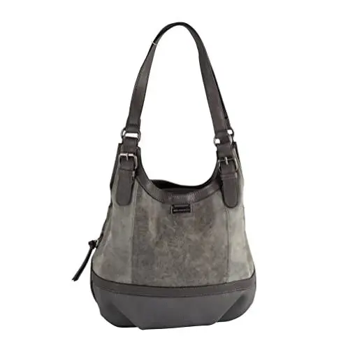 Produktbild: TOM TAILOR Juna Damen Shopper Umhängetasche Reißverschluss Klein Grau