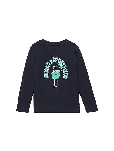 Produktbild: TOM TAILOR Jungen 1037514 Langarmshirt mit Print, 10668-sky Captain Blue, 92/98